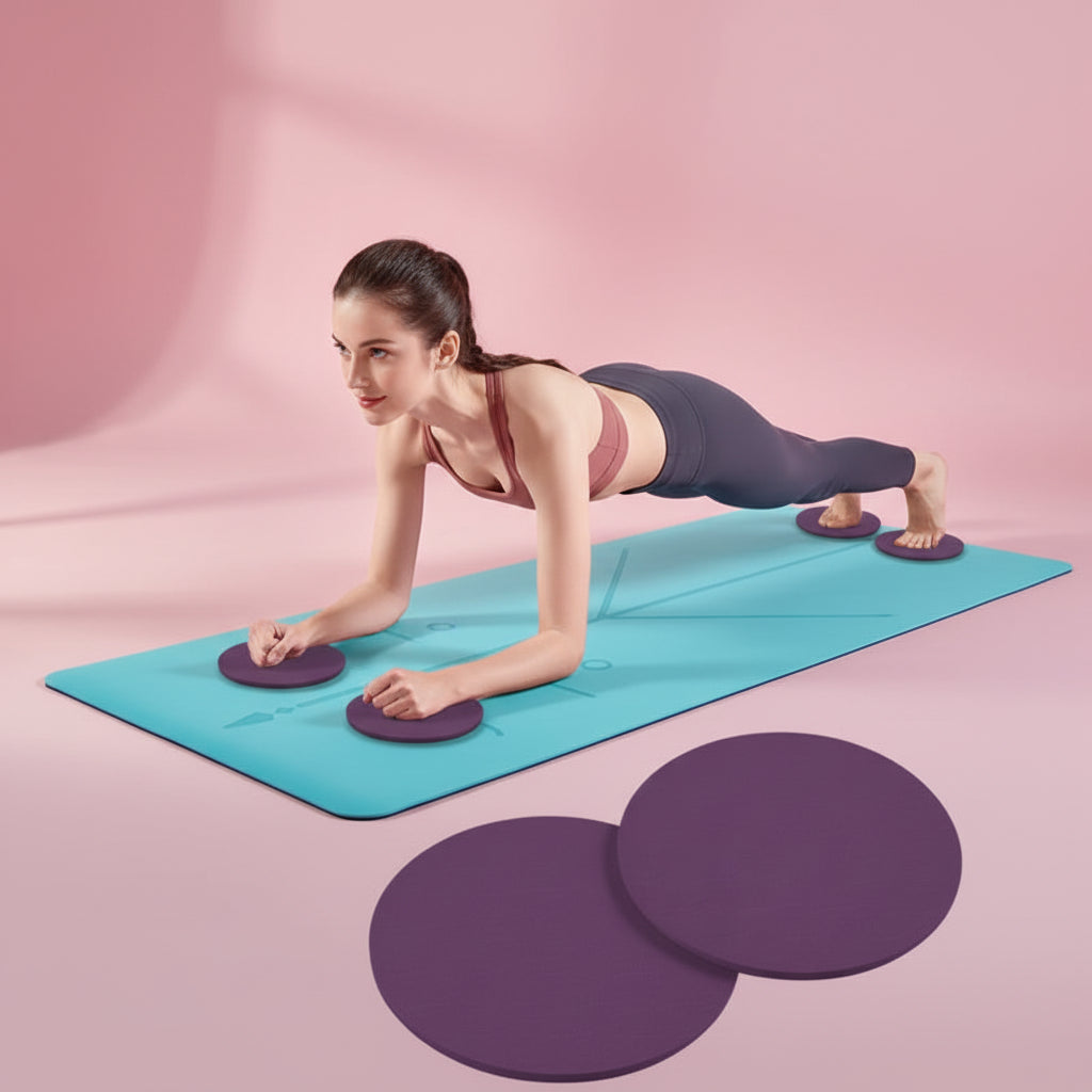 Pads de Protection Genoux Yoga & Pilates – Mousse TPE 8mm, Pack de 2 | Gris, Bleu, Rose