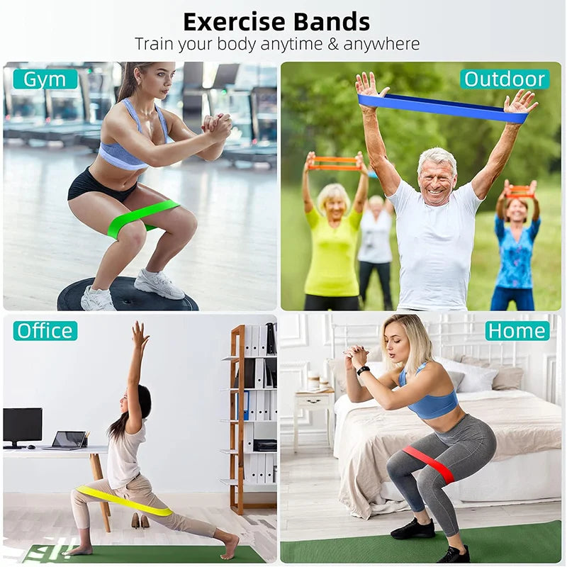 Bandes de Résistance Fitness – Élastiques Musculation Yoga | Pack 1 ou 5 Pièces