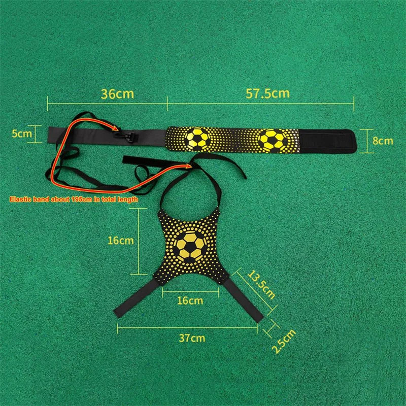 Entraîneur de Football Élastique Solo – Sangle Réglable | Contrôle de Balle & Dribble