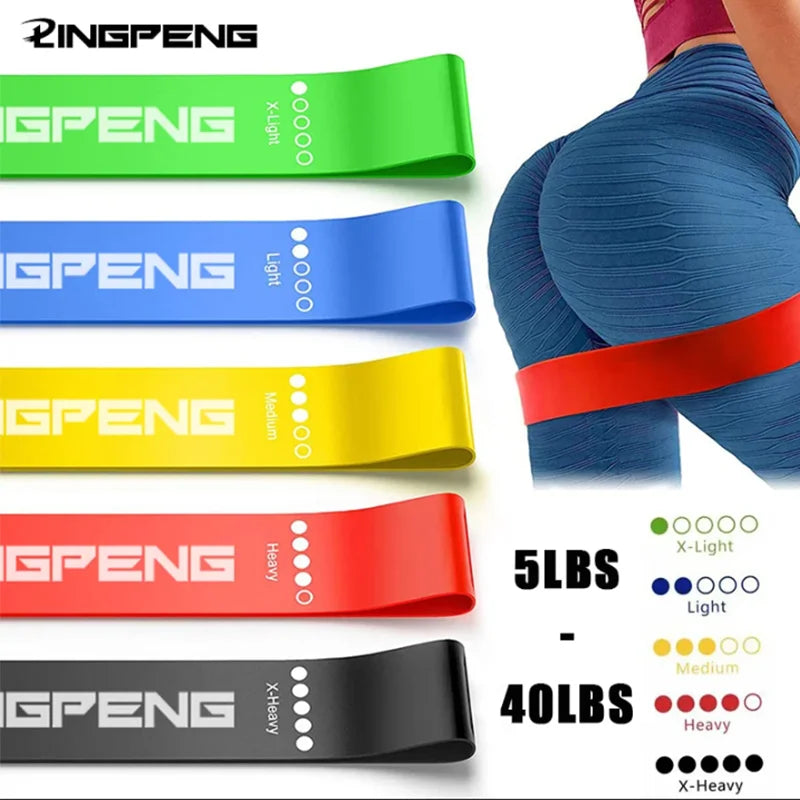 Bandes de Résistance Fitness – Élastiques Musculation Yoga | Pack 1 ou 5 Pièces