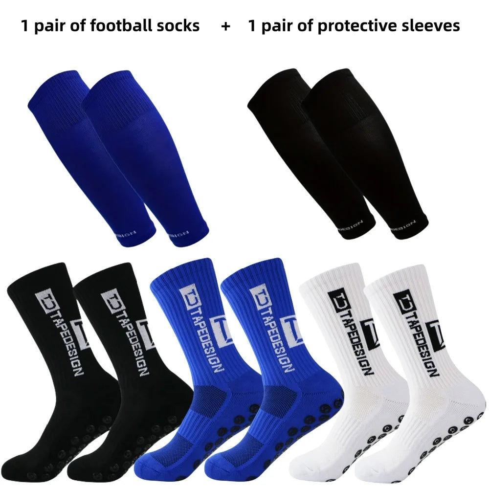 Pack Football : Chaussettes Montantes + Manchons de Protection Antidérapants | Homme & Femme