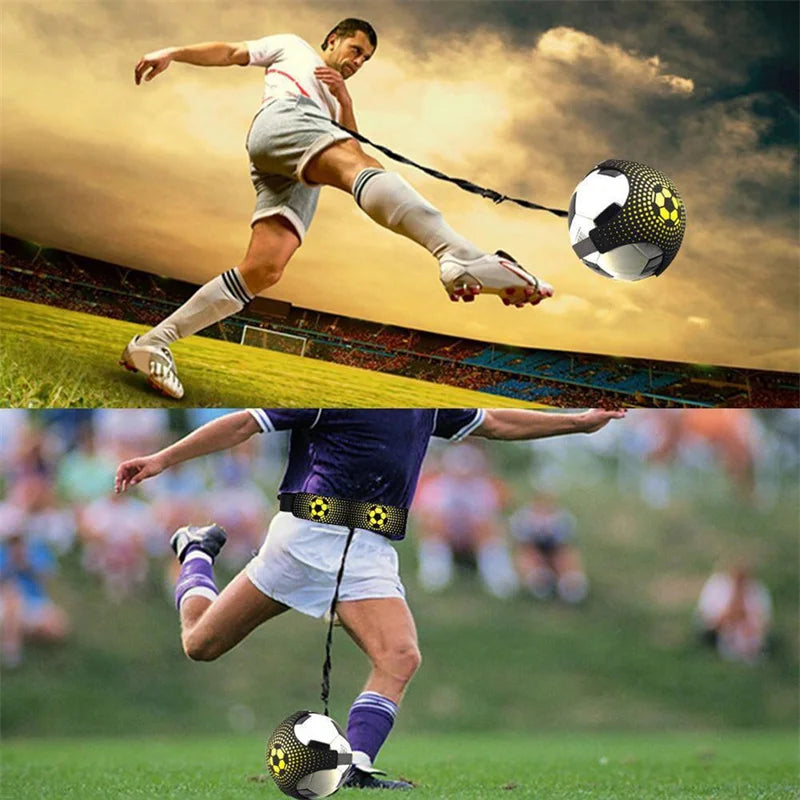 Entraîneur de Football Élastique Solo – Sangle Réglable | Contrôle de Balle & Dribble